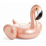 Rose gold inflatable flamingo